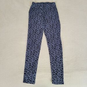 Serra Blue & Black Leopard Print Leggings  size S